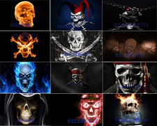 Drapeau pirate crâne Helloween taille 3 x 5 pieds 90 x 150 cm livraison gratuite