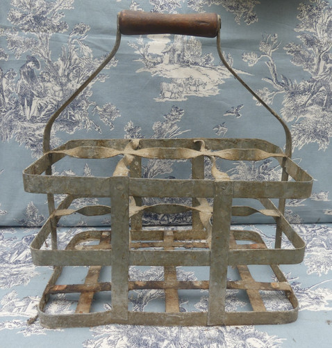 Ancien porte bouteilles zinc - porte,
