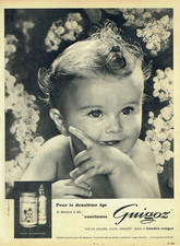 Publicité Advertising 0925  1961   lait  Guigoz bébé  en poudre