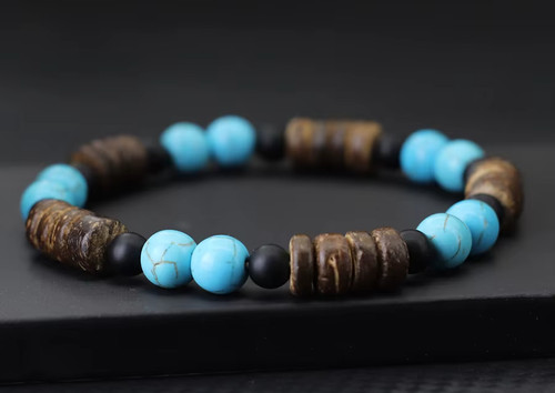 Bracelet perles howlite - bracelet,
