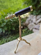 Télescope nautique marin laiton et cuir