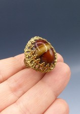 Ancienne Bague Cocktail Laiton