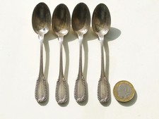 LOT de 4 PETITES CUILLERES A MOKA ANCIENNES en ARGENT 950 / Minerve 1er titre