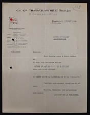 Facture PARIS 1934 Compagnie