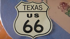 RARE PLAQUE TOLE ROUTE 66 MADE IN USA