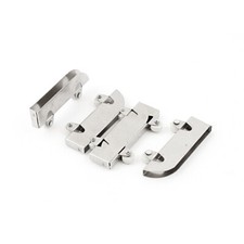 Acier inoxydable Double roues et roulettes de porte coulissante en verre5mm 5Pcs