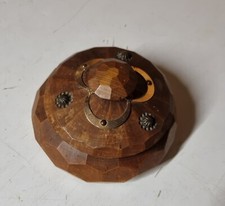 Pot / boite ronde en bois avec couvercle ancien collection décoration 