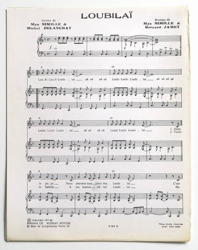 Partition vintage sheet music