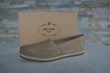 PRADA 42,5 8,5 Mocassins Loafers Mocassins Chaussures Basses Beige Neuf Ehemuvp