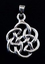 Pendentif Bouddhiste tibétain Nœud sans fin infini en Argent 925 de 5gr. #25407
