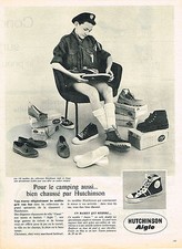 PUBLICITE ADVERTISING 084  1961  AIGLE HUTCHINSON  chaussures baskets