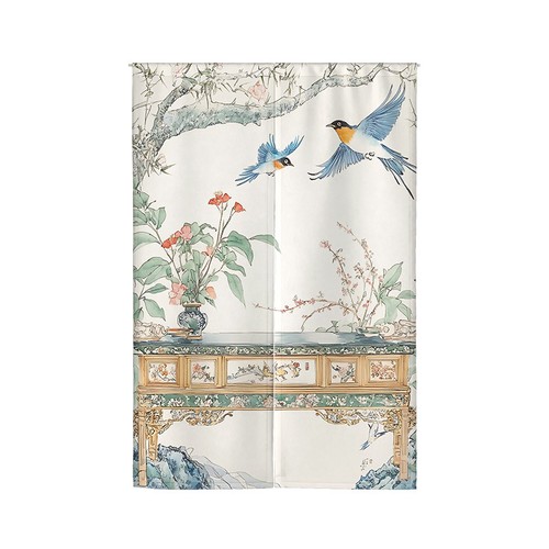 Style chinois porte - porte, rideau