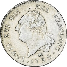 France, Louis XVI, 30 Sols, 1792 / AN 4, Paris, Argent, TTB, Gadoury:39