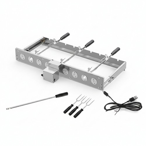 Tournebroche automatique acier - tournebroche,