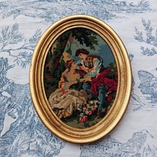 Ancien canevas broderie aux