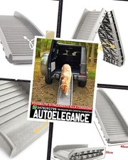 Rampe pour Chien pour Voiture Antidérapant Pliable Gris 155x40 CM Jusqu'À 90 KG