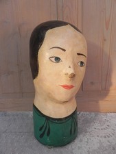 Ancienne marotte métier modiste tête à chapeau bonnet coiffe Paris 1900