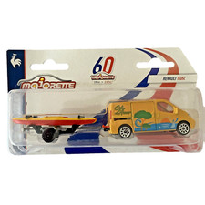 Renault Trafic Cotes d'Armor et remorque Canoës  Majorette French Touch 3 inches