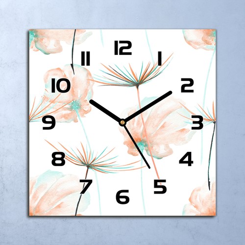 Horloge murale design - murale, verre