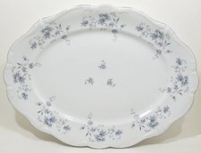 Vintage Johann Haviland Bavaria Blue Garland 15" Oval Serving Platter 381451