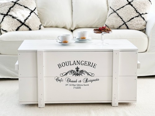 Coffre table basse bois - basse, en