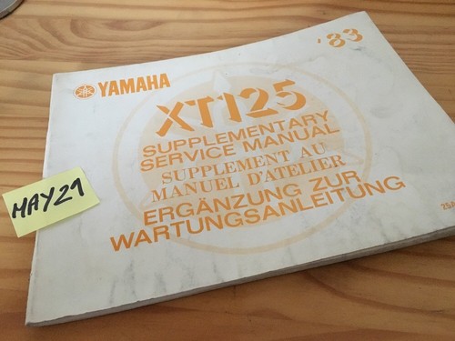 Yamaha xt125 25a 1983 - yamaha,