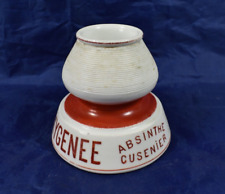 ANCIEN PYROGENE PUBLICITAIRE ABSINTHE CUSENIER OXYGENEE EN PORCELAINE 1900