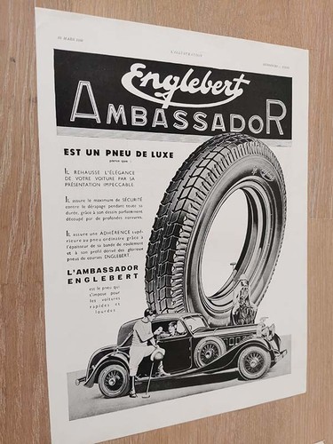Publicité 1935 pneu englebert - publicité,