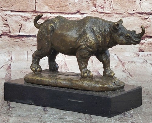 Figurine bronze rhinocéros - bronze,