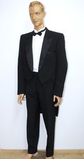 Vintage 80s Veste Queue de Pie Noire Tailcoat PIERRE CARDIN Size L Made in USA
