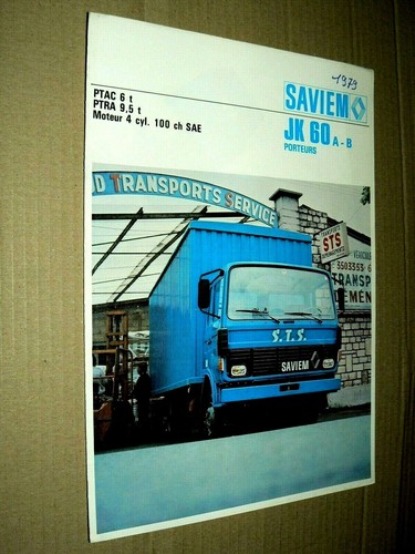Prospectus camion saviem - camion, 60