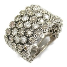 BIJOUX Bague Diamant Or Blanc 18KWG Occasion Femme Taille US 7,5