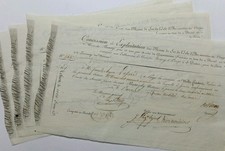 1803, 4 Actions de 1000 Francs, Mines de Fer de LIsle D Elbe.