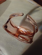 Superbe Vide Poche Coupe Vintage Cristal Rose