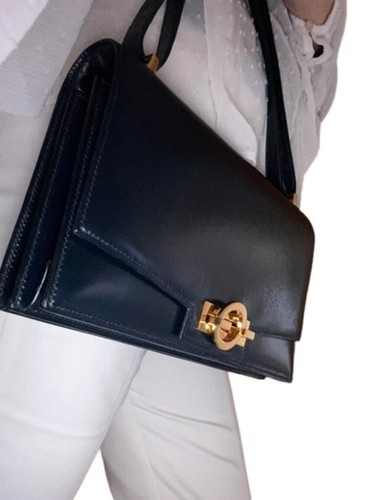 Hermès sac main bleu - à,