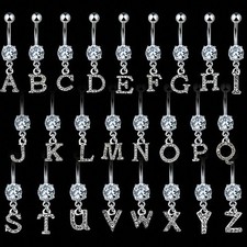 Piercing nombril Gemme Clair Alphabet