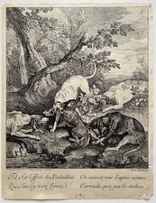 OUDRY J.-B. - [CHASSE AU RENARD] - "Tel fut l'effroi des poulaillers […]". 1736.