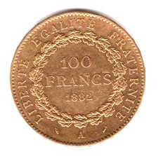 Réf.297583799526  - Pièce 100 Francs Or - Génie 1882A