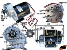 Moteur électrique 36V 500W