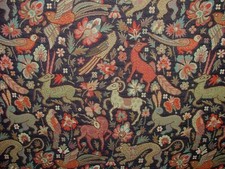 Tudor Forêt Tapisserie Bleu