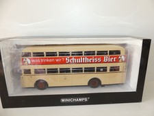 AUTOBUS DE BERLIN DOUBLE ETAGE BUSSING D2U SCHULTHEISS BIER MINICHAMPS 1:43