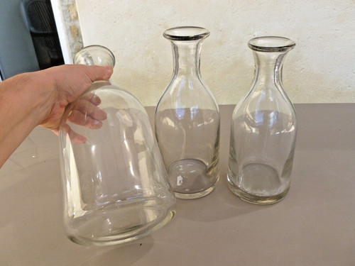 Lot carafes anciennes en - de,
