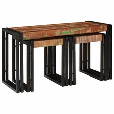 Table Gigogne Marron et Noir