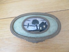 ANCIENNE TABATIÈRE ou boite  Napoleon III laiton decors sur ailes papillon signé