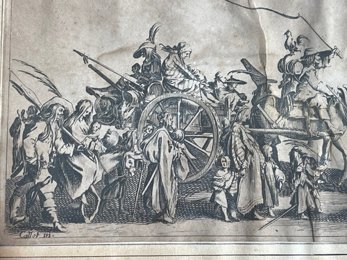 Gravure xviie signée jacques - gravure,