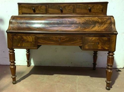 Bureau cylindre acajou - en,