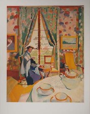 Maurice MARINOT : Intérieur fauve, Lithographie signée