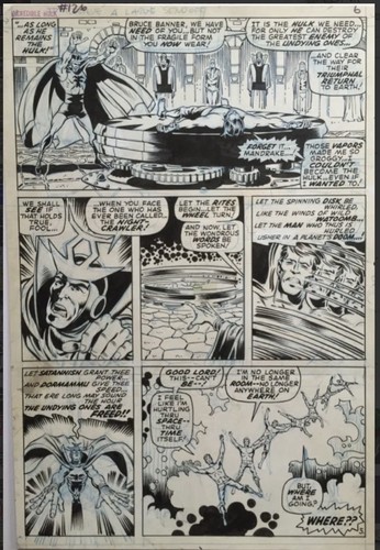 Planche originale comics hulk - planche,