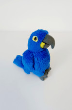 Peluche/Doudou Petit Perroquet/Ara/Oiseau Bleu Jaune Gris 15cm  Petjes World Aps