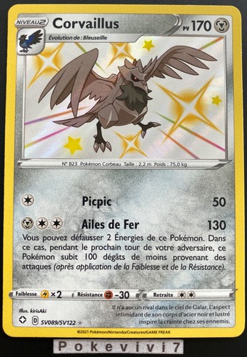 Carte pokemon corvaillus - carte,